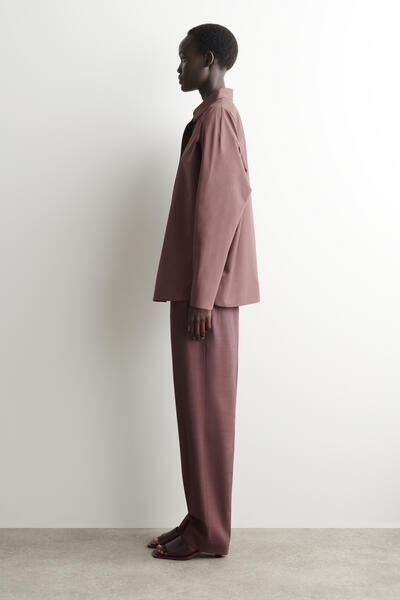 COS ラウンドコットン シルクシャツ