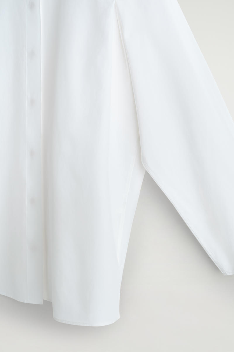 COS ラウンドコットン シルクシャツ