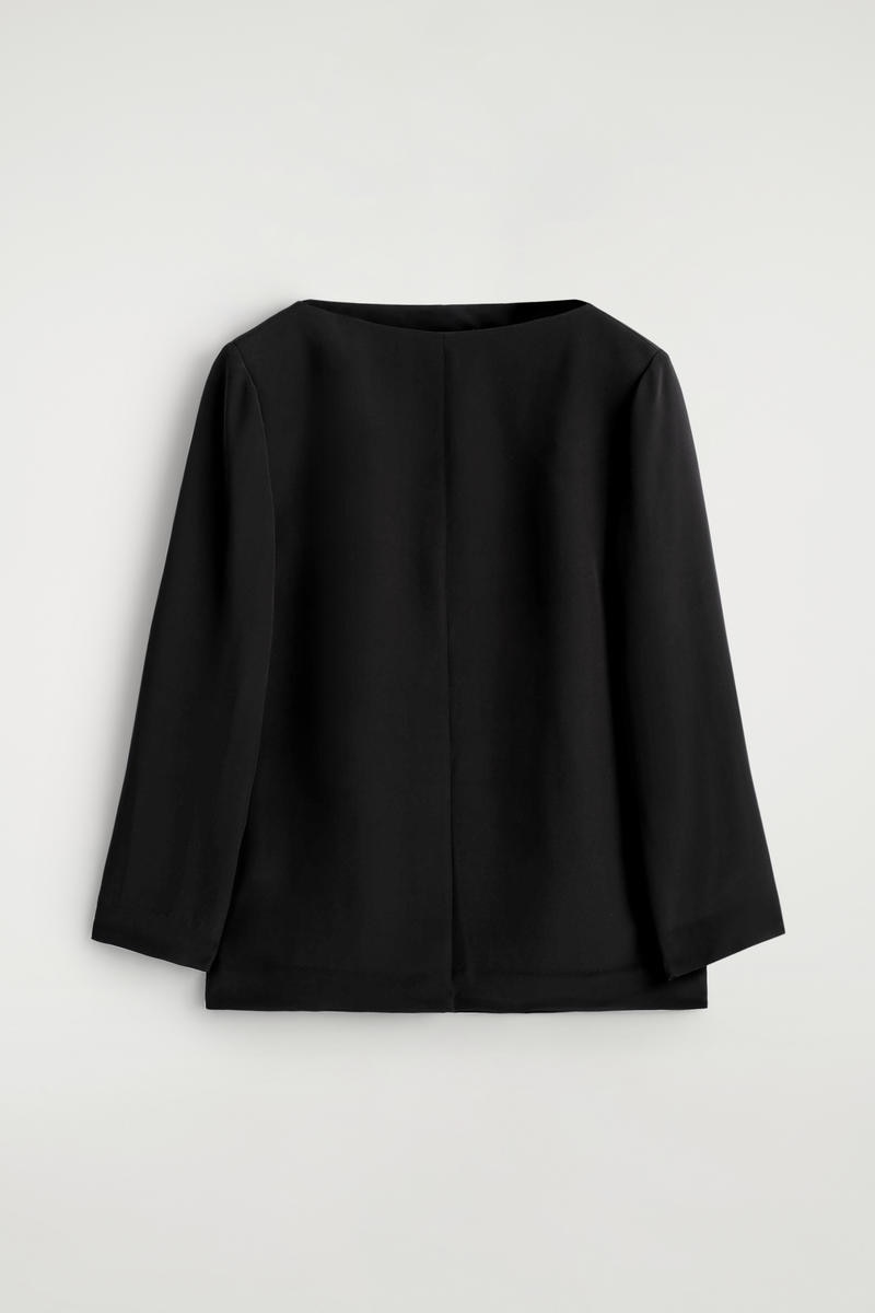 COS テーラードシルクトップ
