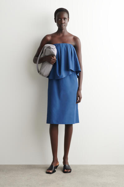 COS レイヤードバンドドゥ ミディワンピース