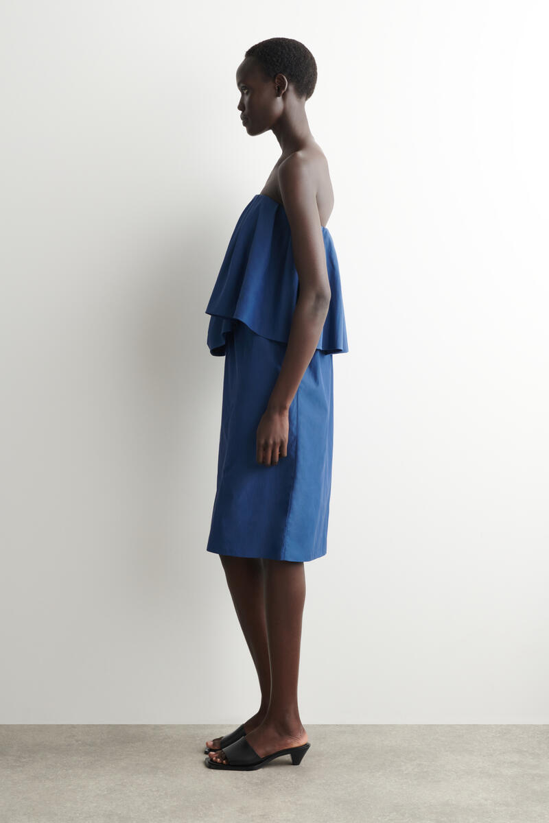 COS レイヤードバンドドゥ ミディワンピース