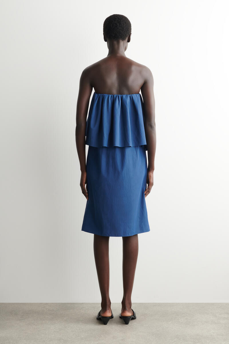 COS レイヤードバンドドゥ ミディワンピース