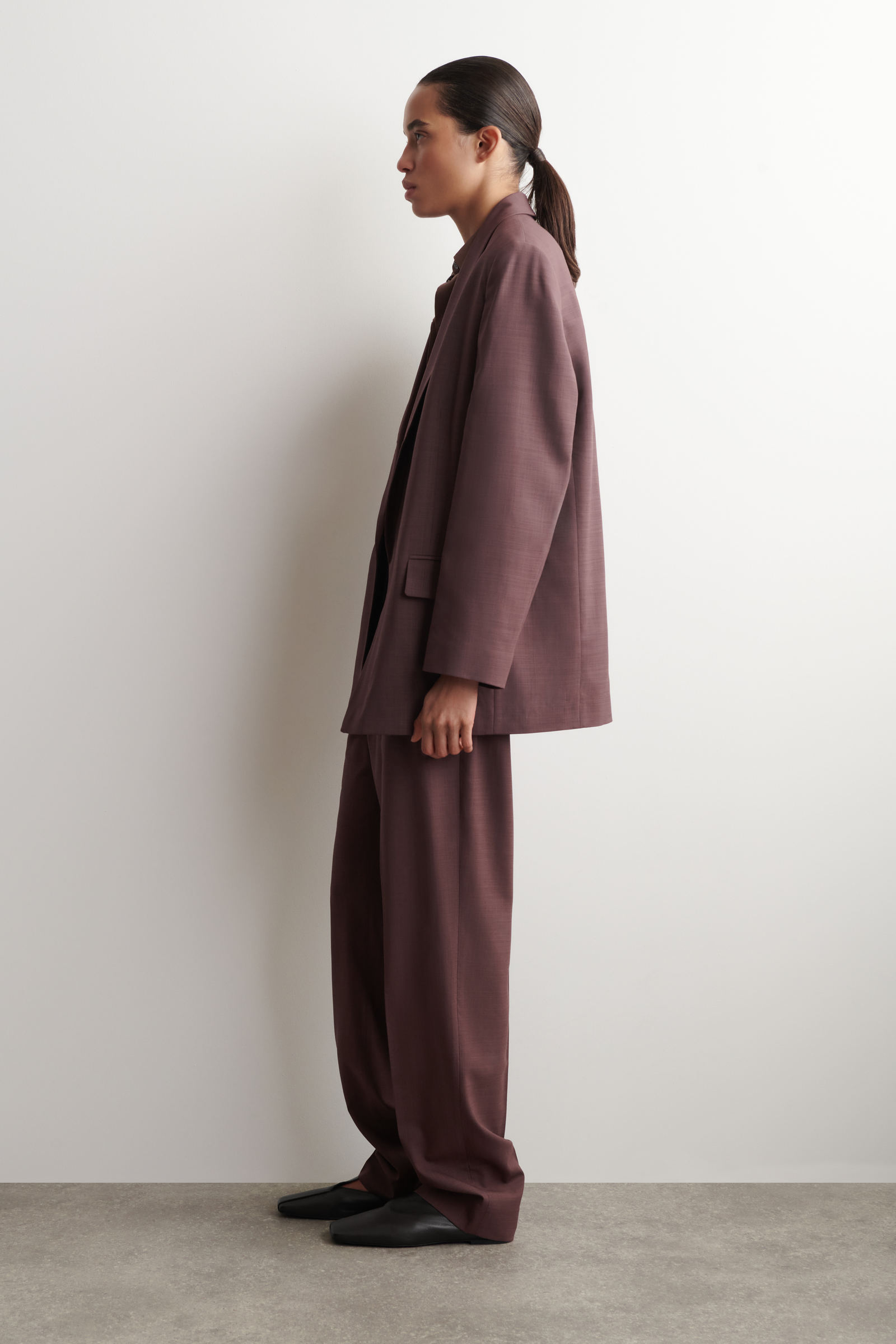 SHAWL-COLLAR WOOL BLAZER ショールカラー ウールブレザー マホガニー