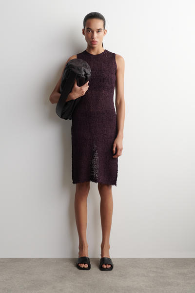 COS クロシェ編み テープヤーンミディドレス