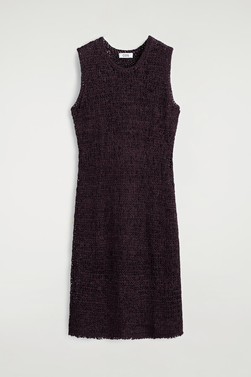 COS クロシェ編み テープヤーンミディドレス
