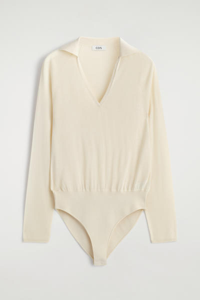 COS シアーニット シルクカシミヤボディスーツ