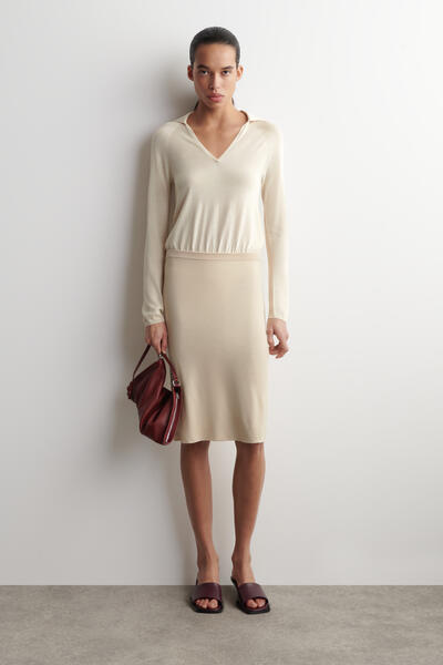 COS シアーニット シルクカシミヤボディスーツ