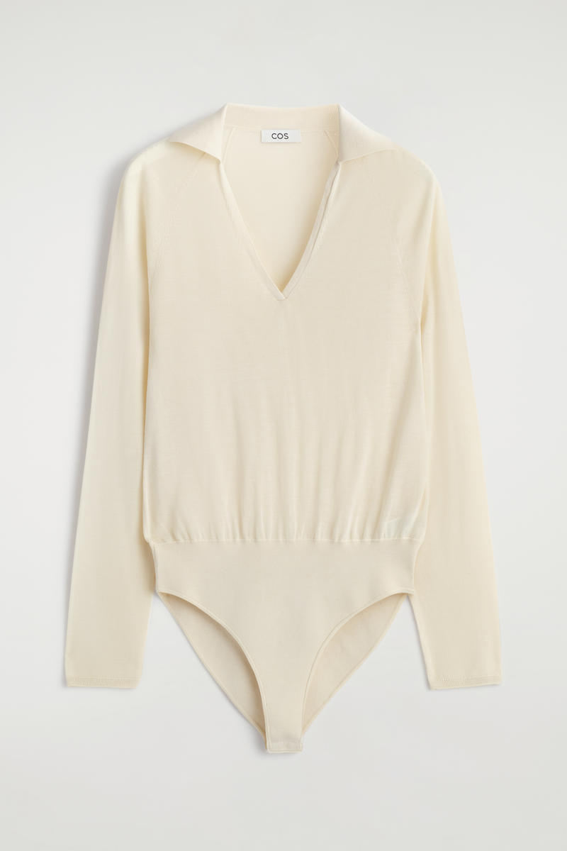 COS シアーニット シルクカシミヤボディスーツ