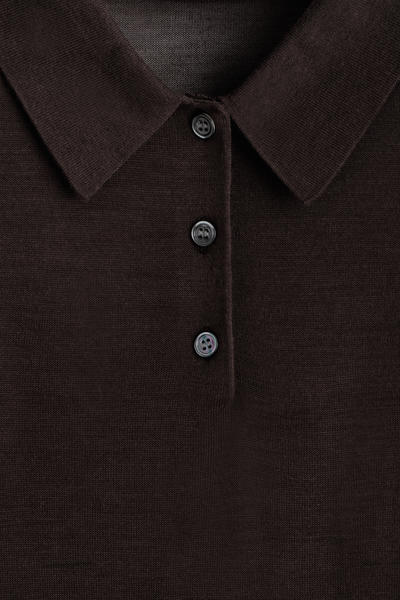 COS シアーニット シルクポロシャツ