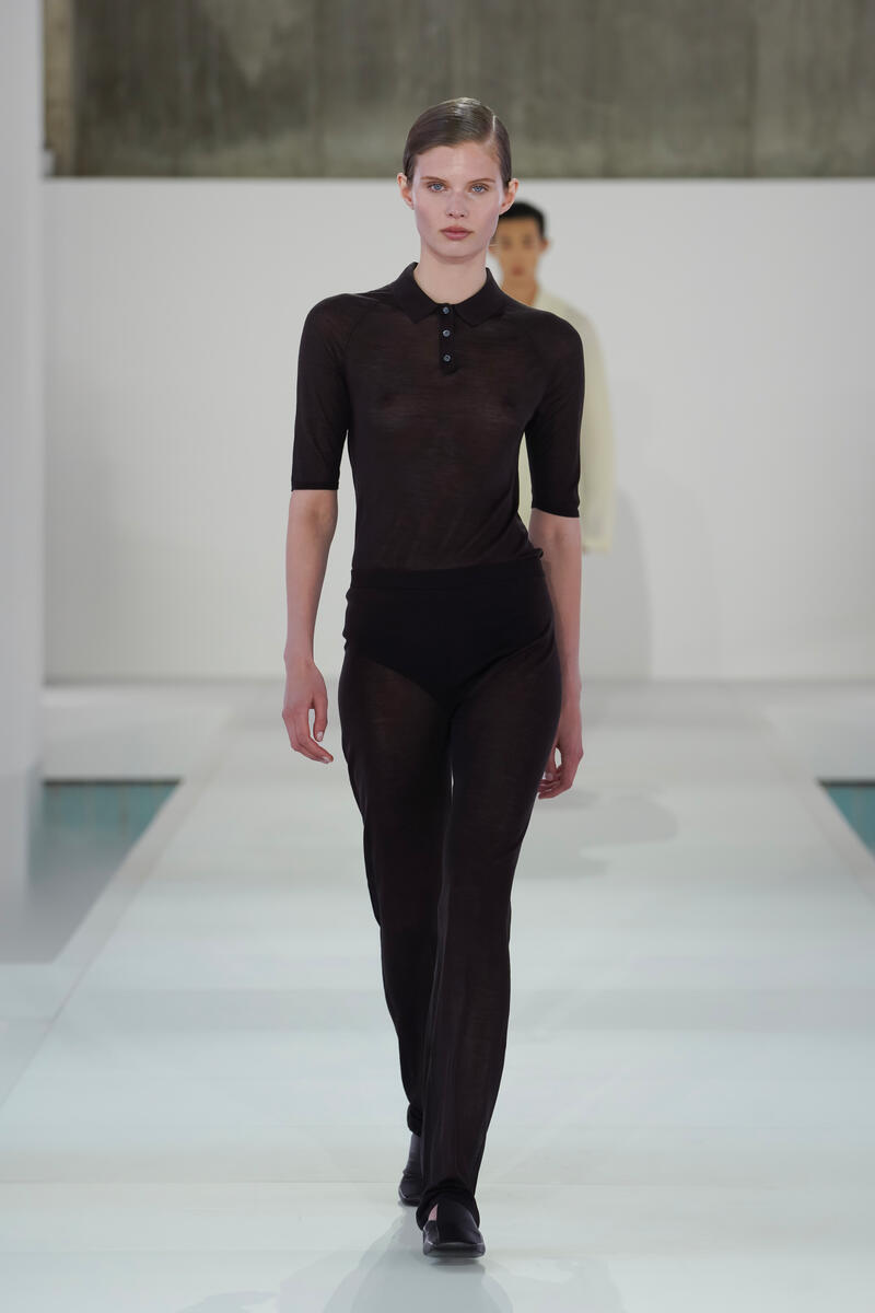 COS シームレス シアーニット シルクパンツ