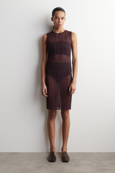 COS シアーレースニットスカート