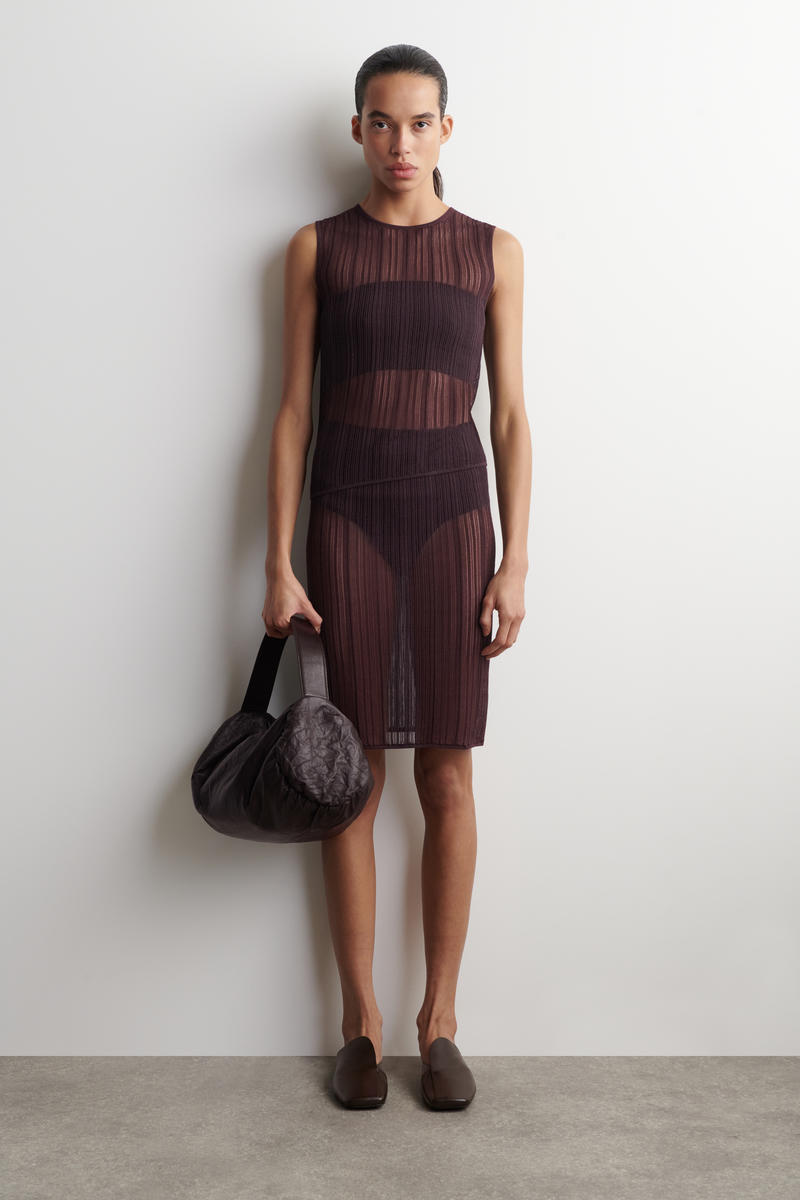 COS シアー レースニット タンクトップ