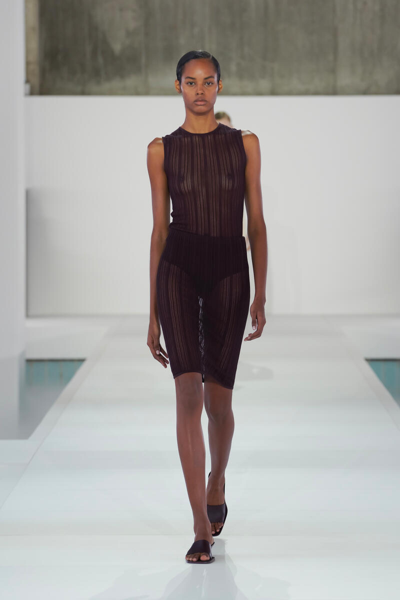 COS シアー レースニット タンクトップ