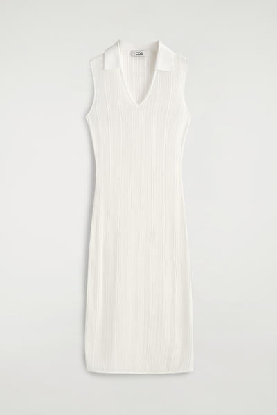 COS シアー レースニットドレス