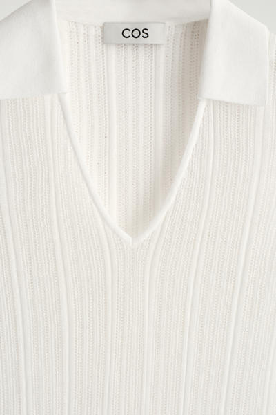 COS シアー レースニットドレス