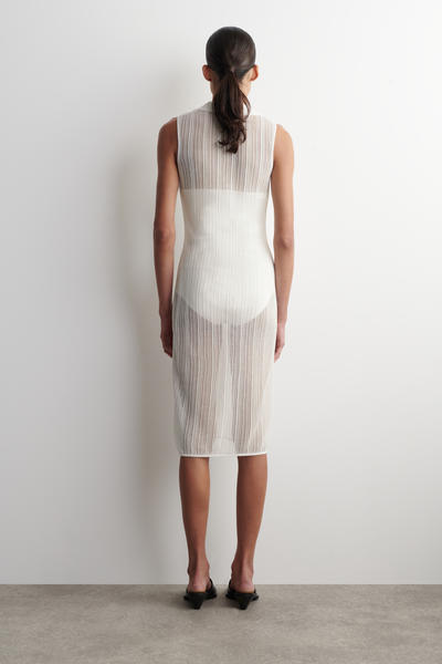 COS シアー レースニットドレス