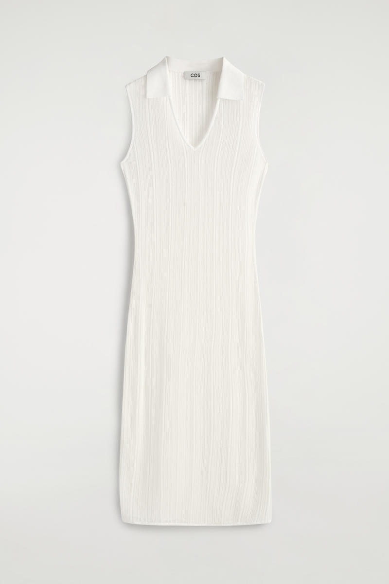 COS シアー レースニットドレス