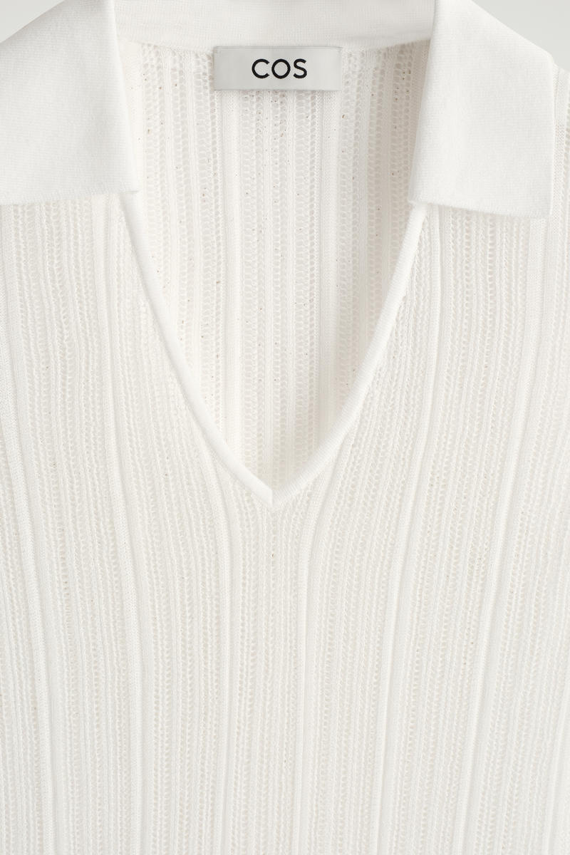 COS シアー レースニットドレス