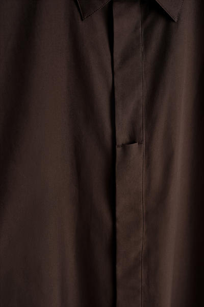 COS テーラード 半袖コットンシャツ