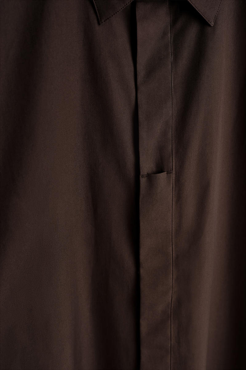 COS テーラード 半袖コットンシャツ