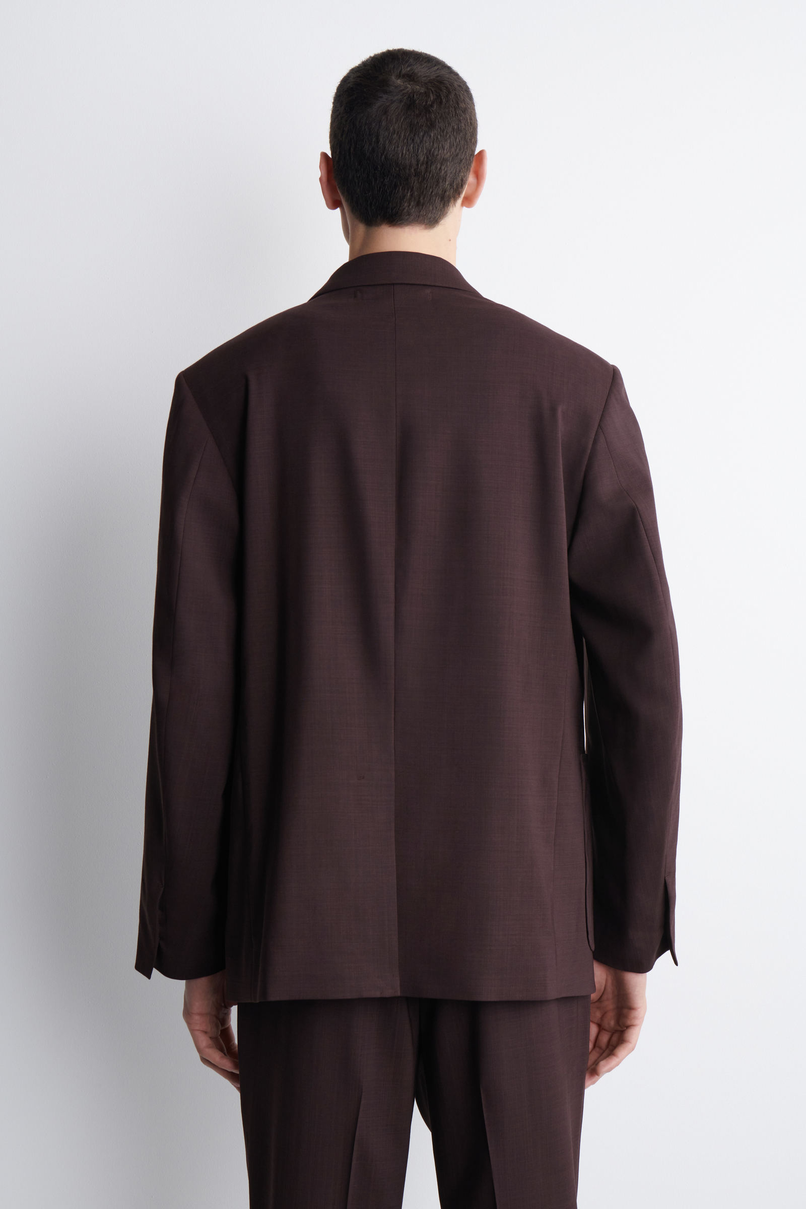 FLUID WOOL BLAZER フルイドウールブレザー ビターチョコレート｜COS