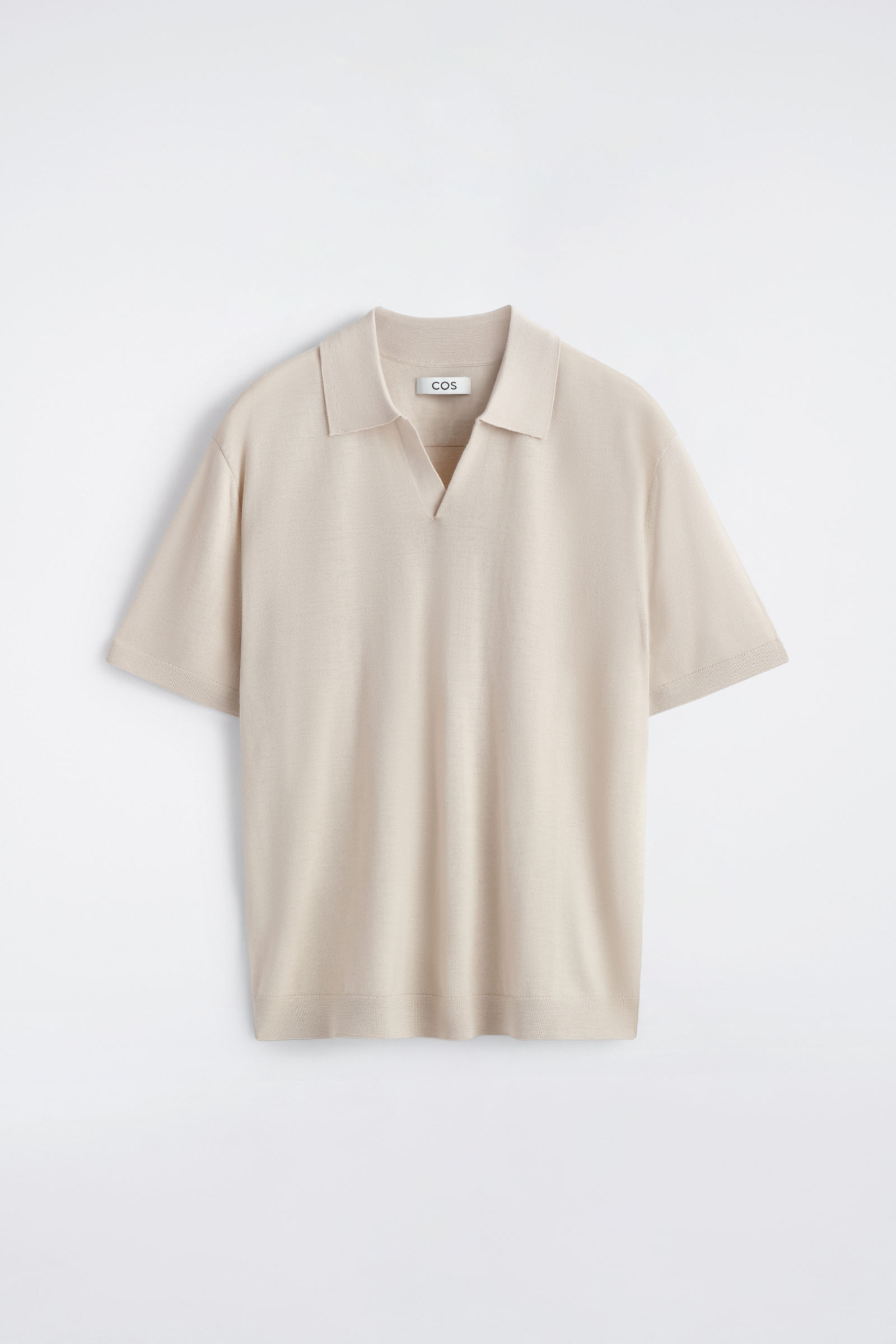 MERINO WOOL POLO JUMPER メリノウール ポロシャツ エクリュ｜COS コス 