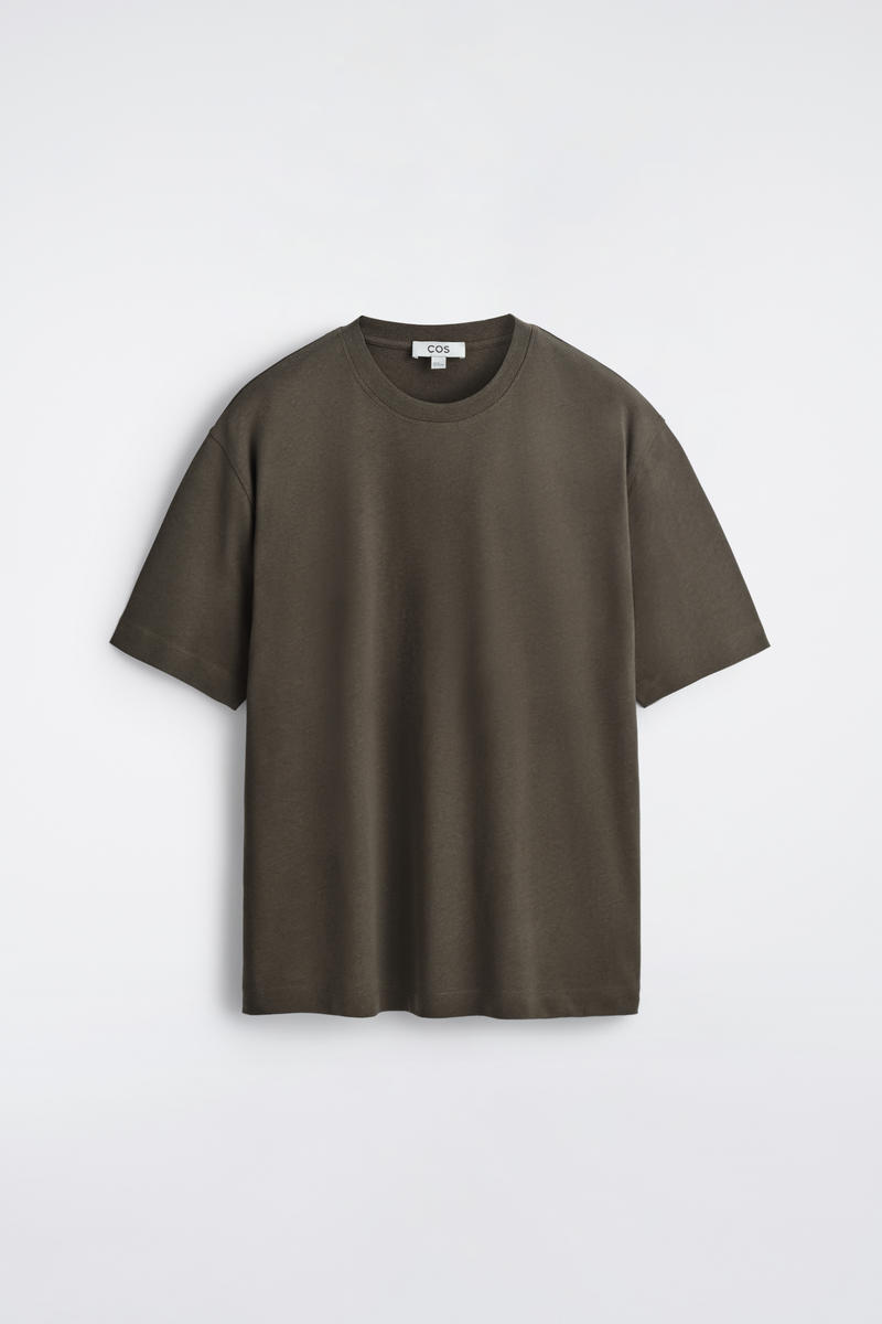 COS リラックス　コットンリネンTシャツ