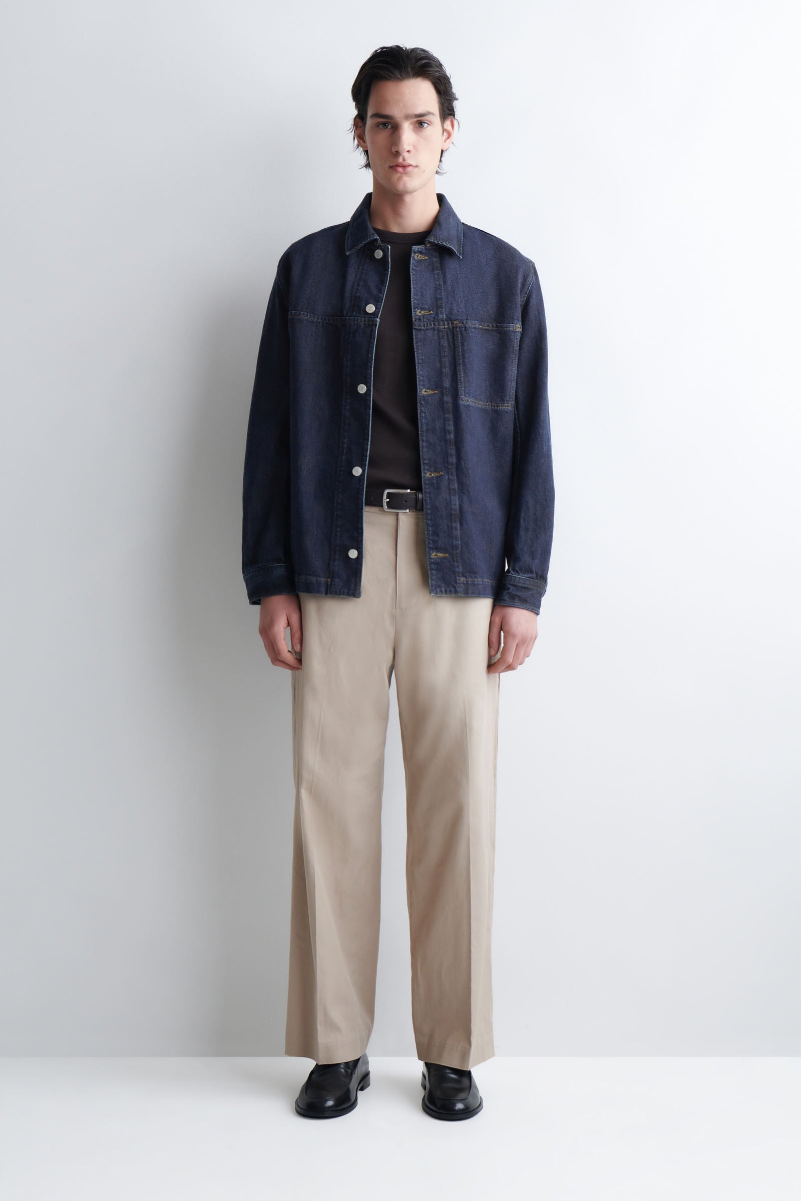 POLISHED-LEATHER LOAFERS ポリッシュドレザーローファー ブラック