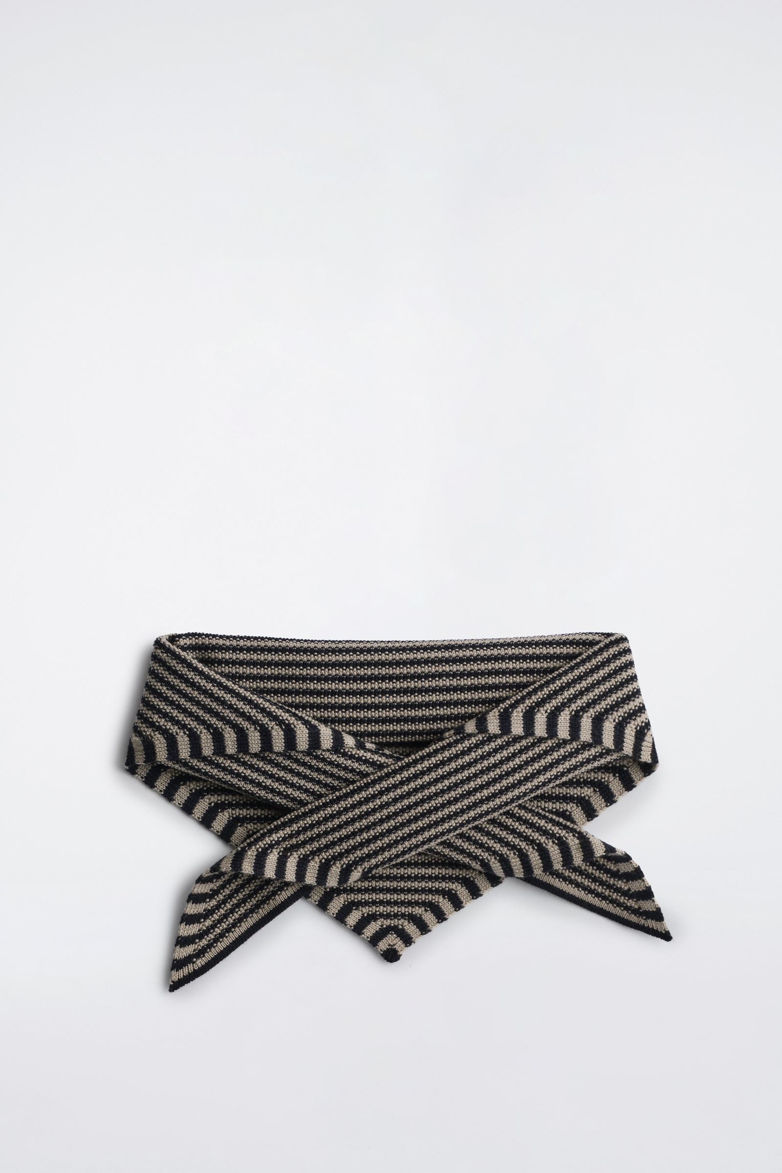 TEXTURED MERINO WOOL SCARF メリノウール スカーフ ベージュ