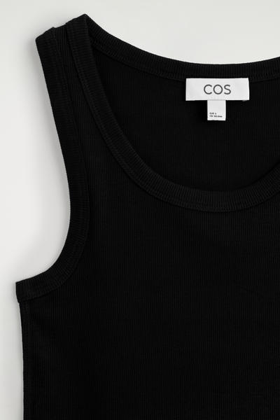 COS リブ編みコットンタンクトップ
