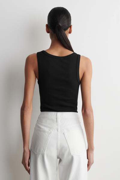 COS リブ編みコットンタンクトップ