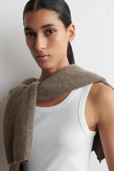 COS リブ編みコットンタンクトップ