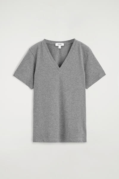 COS コットンVネックTシャツ
