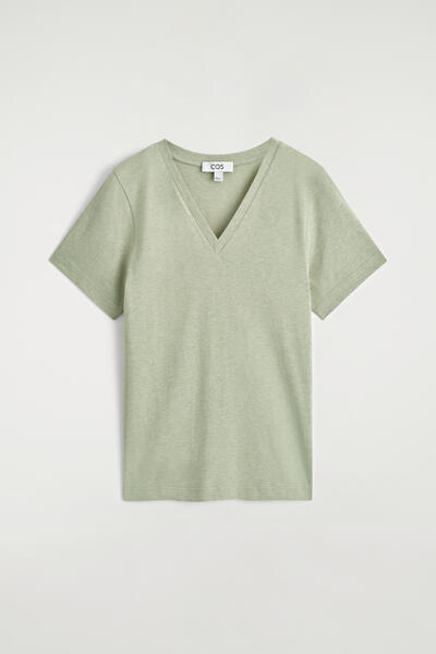 COS コットンVネックTシャツ