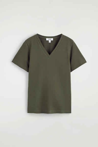 COS コットンVネックTシャツ