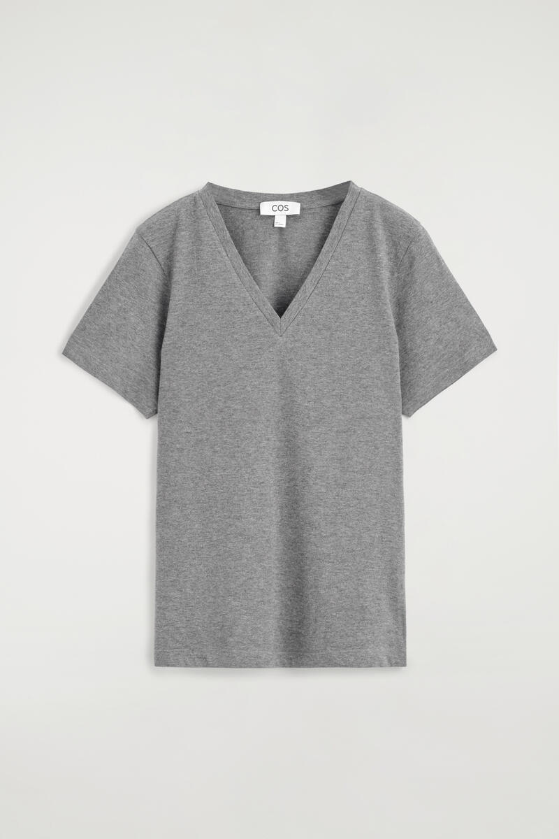 COS コットンVネックTシャツ