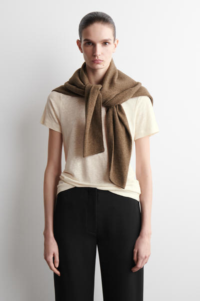 COS クルーネック リネン Tシャツ