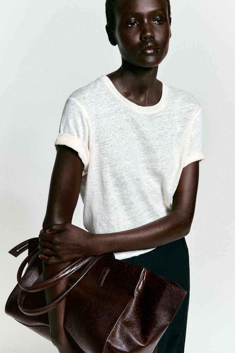 COS クルーネック リネン Tシャツ