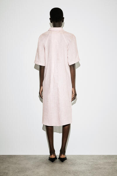 COS 半袖リネンシャツワンピース