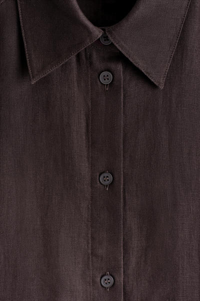 COS 半袖リネンシャツワンピース