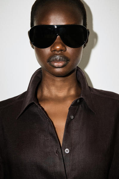 COS 半袖リネンシャツワンピース