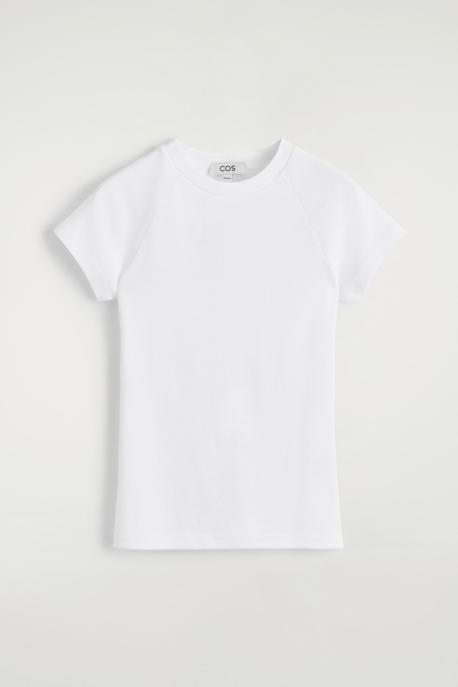SLIM COTTON T-SHIRT スリムフィット コットンTシャツ ホワイト｜COS