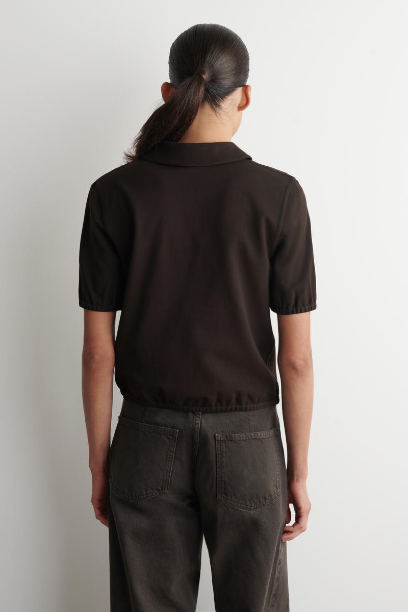 COS ジップアップポロシャツ