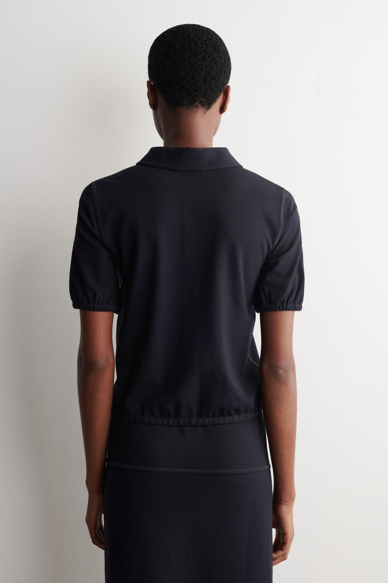 COS ジップアップポロシャツ