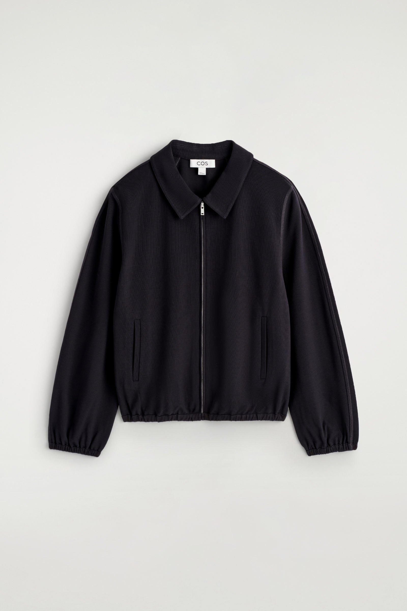 COS ネイビー ジップアップブルゾン ZIPPED BLOUSON JACKET ジップアップ ブルゾン ジャケット ネイビー