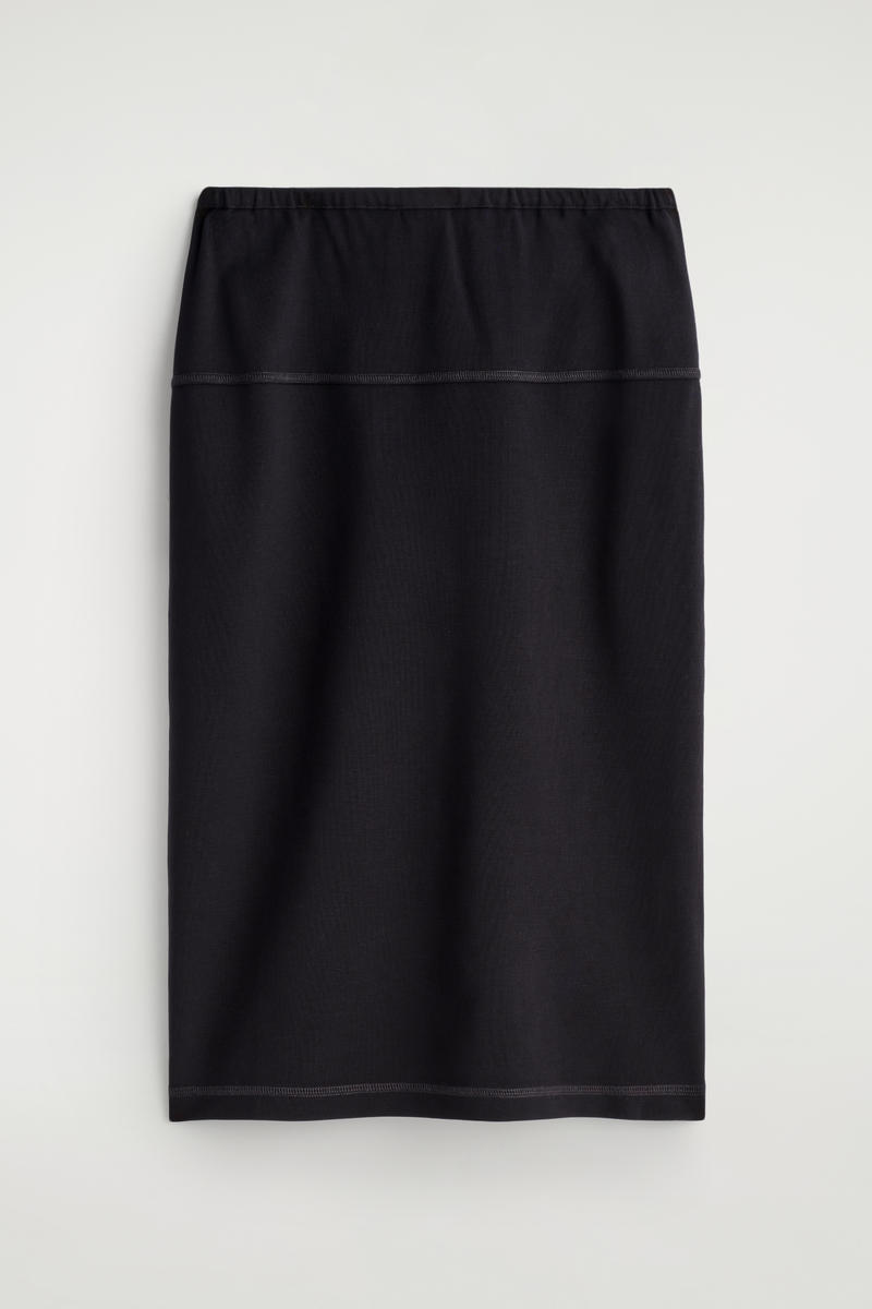 COS ドローストリング ジャージー ミディスカート