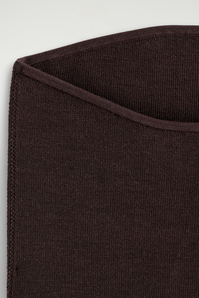 COS リブ編みシルクブレンド バンドゥ