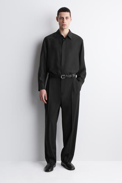 COS テーラード シルクシャツ