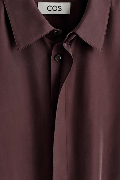 COS テーラード シルクシャツ