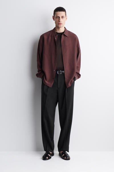 COS テーラード シルクシャツ